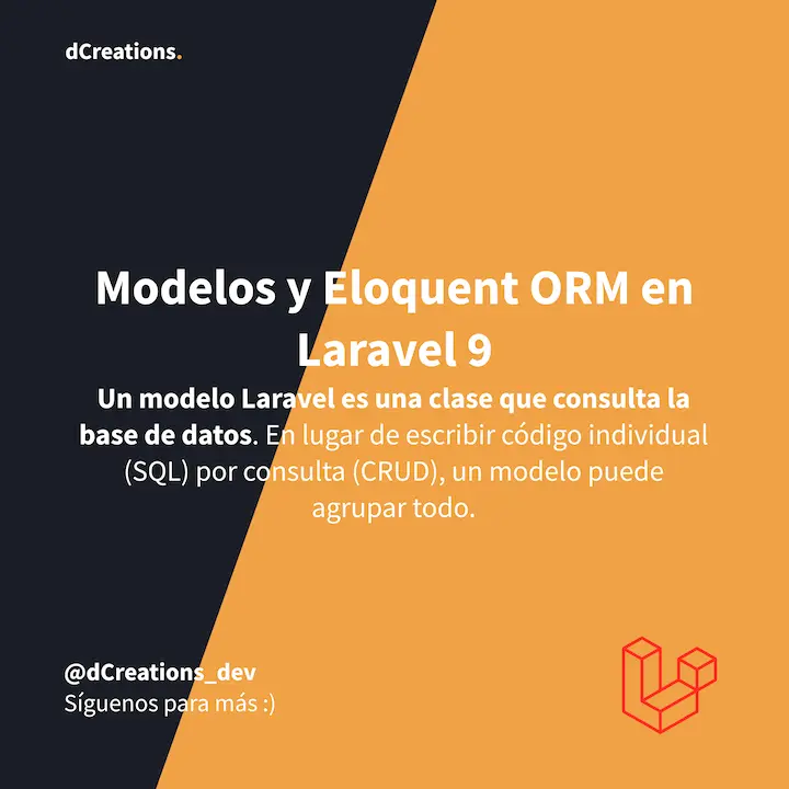 Modelos y Eloquent ORM en Laravel 9 - dCreations